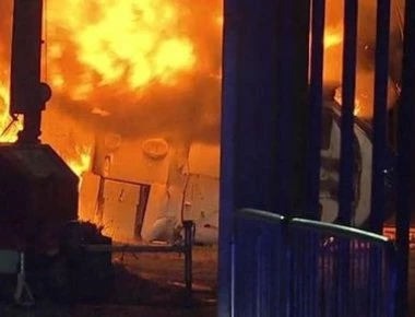 Ερασιτεχνική λήψη από τη συντριβή του ελικοπτέρου του ιδιοκτήτη της Λέστερ (βίντεο)